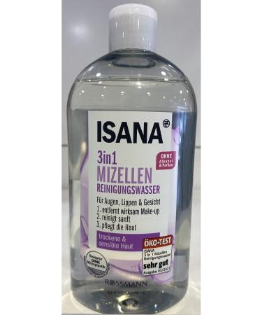 ROSSMANN Make-Up Remover 3 in 1 Micellar Water Alcohol-Free Dry Sensitive Skin 400 ml