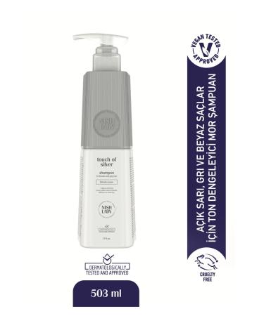 Nishlady Touch Of Silver Purple Shampoo - Purple Shampoo for Light Blonde Gray and White Hair