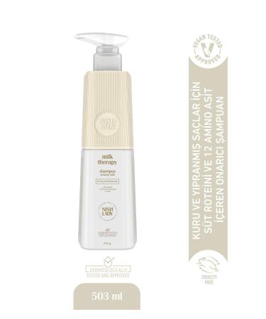 Nishlady Milk Therapy Shampoo Repairing Shampoo for Dry and Damaged Hair