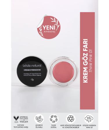 Bade Natural Cream Eyeshadow Think Pink 01 0 Natural