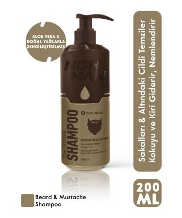 NISHMAN Beard and Moustache Care Shampoo 200 ml
