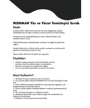 NISHMAN Facial Cleanser Scrub Avocado Extract 300 ml - Buy Online on GoSupps.com