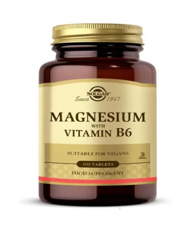 Solgar Magnesium With Vitamin B6 100 Tablets (MAGNESIUM MAGNESIUM) - Buy Online on GoSupps.com