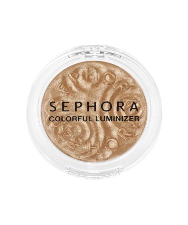 Sephora Shimmer Finish Illuminating Powder / Cosmetologist Glitzy gold