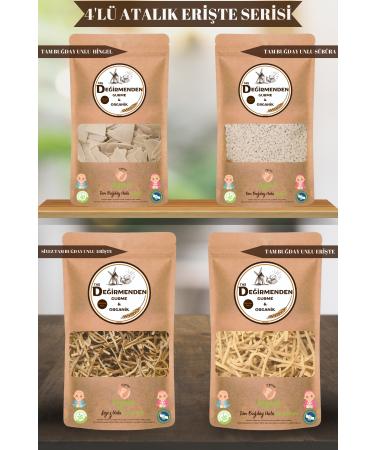 Organic Heirloom Flours from the Mill 4-Piece Noodle Set (Einkorn/Whole Wheat Noodle-Hingel-S b ra)