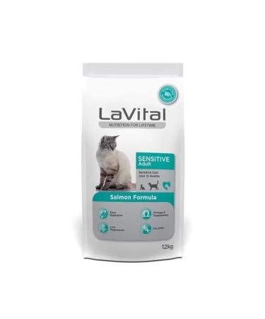 La Vital Lavital Sensitive Adult Cat Food with Salmon 12 Kg - Buy Online on GoSupps.com