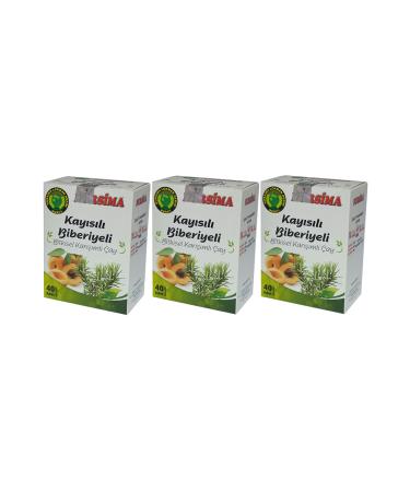 Nursima Apricot Rosemary Herbal Mixed Tea 40's Filter Bags 3 Boxes