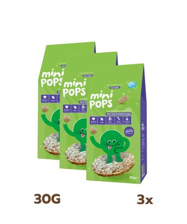 slimplus 3 Pack Mini Pops Snack Buckwheat Pops 30G