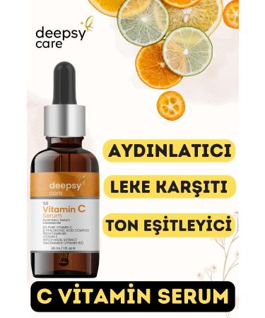 Deepsy Care Brightening Vitamin C Serum (vitamin C + Hyaluronic Acid + Niacinamide) 30 Ml - Buy Online on GoSupps.com