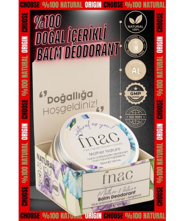 fnac |for Women |0 Natural Content Mother Nature Cream Deodorant | Aluminum-Free Anti-Sweat Odor Balm