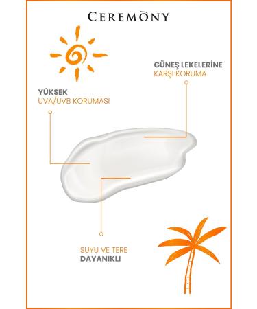 Ceremony Uva-uvb High Protection Natural Looking Fast Absorbing 50 Spf Sun Cream Oily Skin 50ml - Buy Online on GoSupps.com