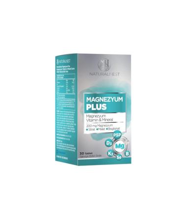 Natural Nest Magnesium 200 Mg 30 Tablets