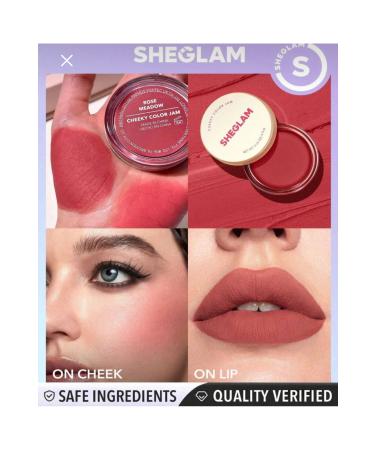 SHEGLAM Cheeky Color Jam-afternoon Peach 6 Shades Multi-use Cream Blush Lip Cream