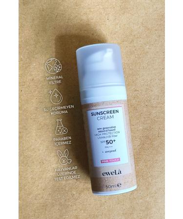 eweLa 50ml Sunscreen Skin Care Cream - Pink Tone - SP50+ - Buy Online on GoSupps.com