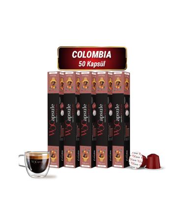WOC COFFEE WOCapsule Colombia Nespresso Compatible Capsule Coffee 50 Pcs Advantage Pack
