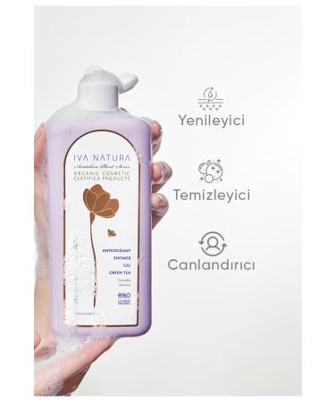 Iva Natura Antioxidant Shower Gel Green Tea and Blackberry Extract 350ml - Buy Online on GoSupps.com