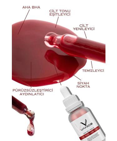 Vance Aha & Bha Revitalizing & Skin Tone Equalizing Red Peeling Skin Serum 30 ml (AHA 10% BHA 2%) - Buy Online on GoSupps.com