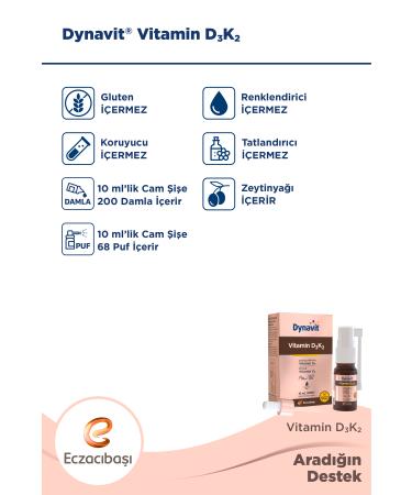 Dynavit Vitamin D3k2 Spray 10 Ml - Buy Online on GoSupps.com