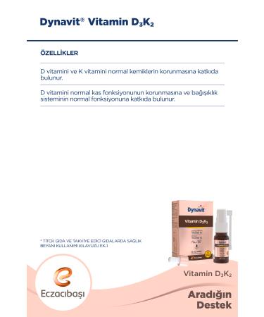 Dynavit Vitamin D3k2 Spray 10 Ml - Buy Online on GoSupps.com