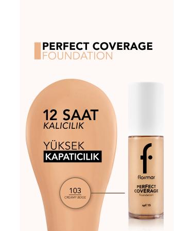 Flormar Perfect Coverage Intensive Concealer Water Based Foundation -103 Creamy Beige - Buy Online on GoSupps.com