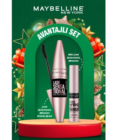 Maybelline New York Maybelline Lash Sensational Mascara Intense Black Black & Mini Lash Sensational Mascara