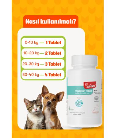 BioFeline Tablet Probiotic | For Cats and Dogs | 25 Tablets | Digestive and Immune System Supporter - Buy Online on GoSupps.com