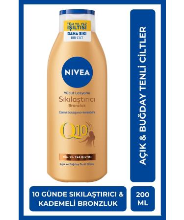 NIVEA Q10 Firming Tan Body Lotion 200ml and Women's Stick Deodorant Derma Control Clinical 50ml - Buy Online on GoSupps.com