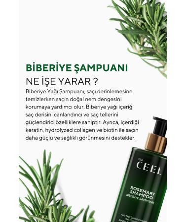 The Ceel Rosemary Shampoo Anti-Hair Loss and Helps Fast Growth Keratin Biotin and Collagen Essence 250 ml - Buy Online on GoSupps.com