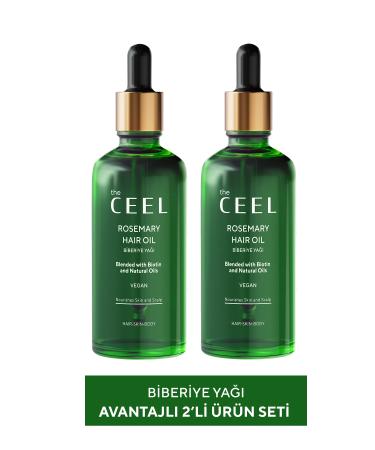 The Ceel 2-Piece Rosemary Oil Hair Care with Biotin Essence for Hair Loss and Extremely Damaged Hair 50 ml