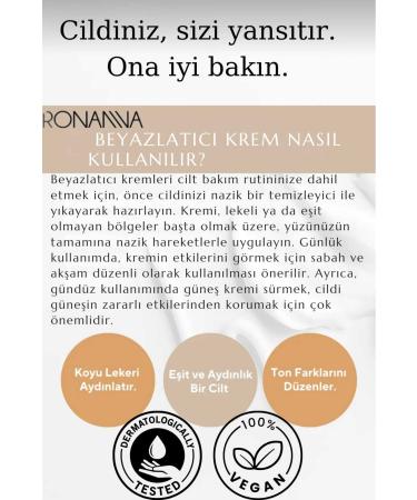 Ronanna Skin Whitening Cream Skin and Face Nourishing Brightening Renewing and Repairing Care Cream 50 ml - Buy Online on GoSupps.com
