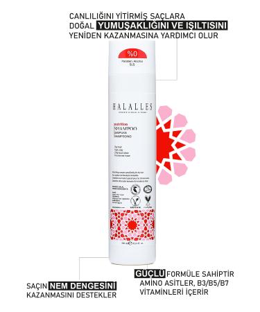 Halalles Anti Hair Loss Shampoo Non-Processed Dry Hair Sulfate-Free & Vegan Formula 2 X 300 ml - Buy Online on GoSupps.com