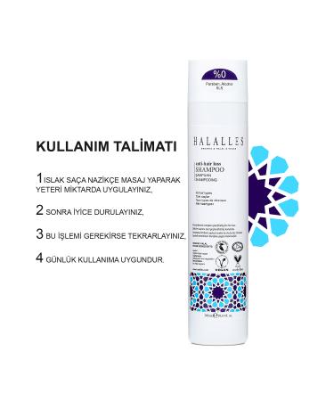 Halalles Anti Hair Loss Shampoo Sulfate Free & Vegan Formula 300 ml - Buy Online on GoSupps.com