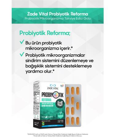 Zade Vital PROBIOTIC REFORM 10 BILLION BACTERIA - Buy Online on GoSupps.com