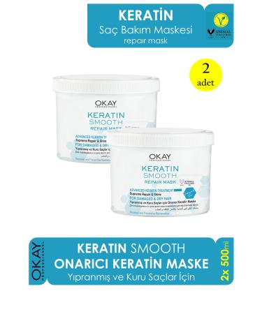 Okay Keratin Smooth Repair Mask 500 ml X 2 Pieces