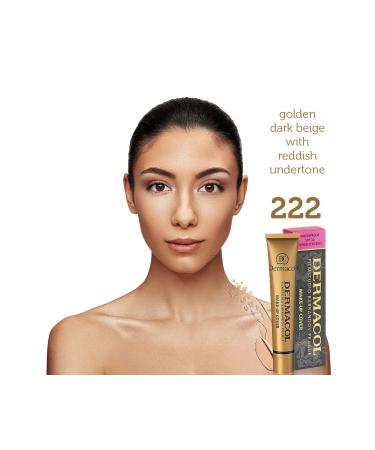 Dermacol Make Up Cover Foundation-222 Long-Lasting Waterproof Full Intensive Cover Foundation