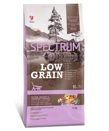 Spectrum Low Grain Salmon Anchovy and Blueberry Sterilized Cat Food 12kg