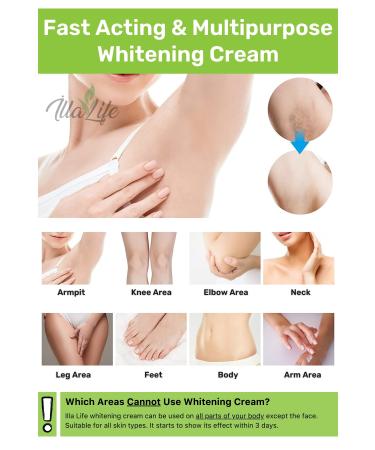Illa Life Fast Effective Anti-Darkening Skin Whitening Underarm Private Area Bikini Area Whitening Cream - Buy Online on GoSupps.com