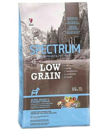 Spectrum Low Grain Salmon Anchovy and Blueberry Small Breed Adult Dog Food 2.5kg+600gr