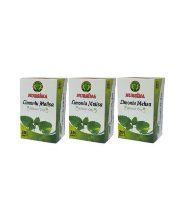 Nursima Lemon Balm Herbal Tea 20 Filter Bags 3 Boxes