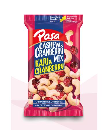 Pasha Nuts Raw Cashew & Cranberry 40 gr x 12 Pieces (TOTAL 480 GR) - Buy Online on GoSupps.com