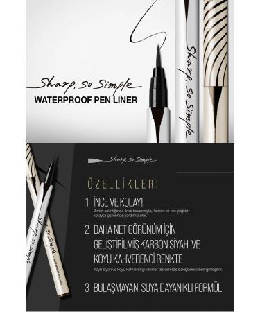 CLIO Waterproof Fine-Tipped Eyeliner CLIO Sharp So Simple Waterproof Pen Liner (01 Black) - Buy Online on GoSupps.com