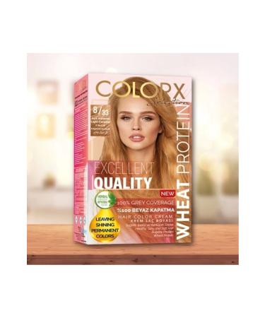 COLORX Hair Dye Single Set - 8.33 Light Caramel
