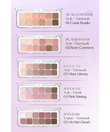 CLIO Light Textured Intense Color Eyeshadow Palette Pro Eye Palette Air (14 FOREVER MAUVE) - Buy Online on GoSupps.com