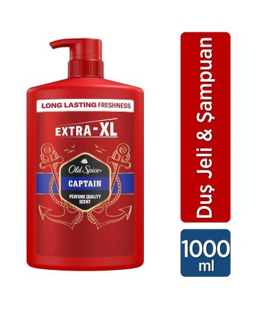 Old Spice Captain Men's Shower Gel and Shampoo Extra-XL 1000 ml