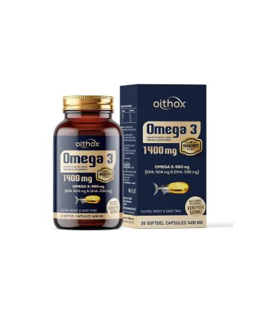Oithox Omega 3 Fish Oil 1400 Mg 30 Capsules - Buy Online on GoSupps.com