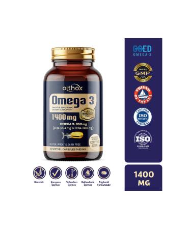 Oithox Omega 3 Fish Oil 1400 Mg 30 Capsules