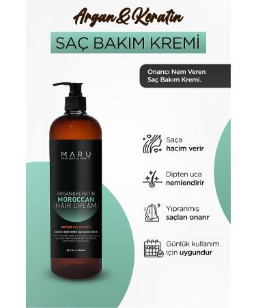 MARU Repairing Moisture Argan and Keratin Moroccan Hair Care Cream 750 ml 8699211721150