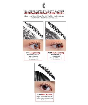 CLIO Voluminous Curling Eyelash Effect Mascara Clio Kill Lash Superproof Mascara (02 Volume Curling) - Buy Online on GoSupps.com
