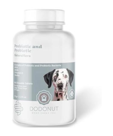 Furlo Dodonut NaturaFlora Dog Probiotic and Prebiotic Dietary Supplement 60 Tablets