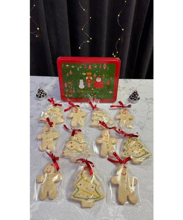 DR ASLI CAN New Year Cookies Cookie Man and Pine Tree (15 Pieces)